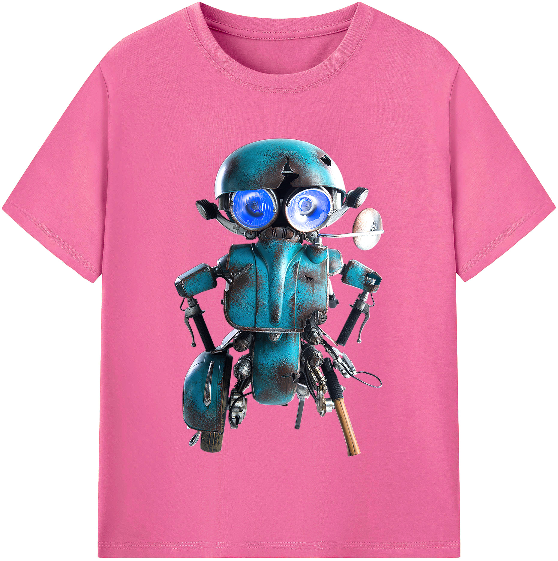 （画像用）  レディースカジュアルプリントTシャツ（綿100％）